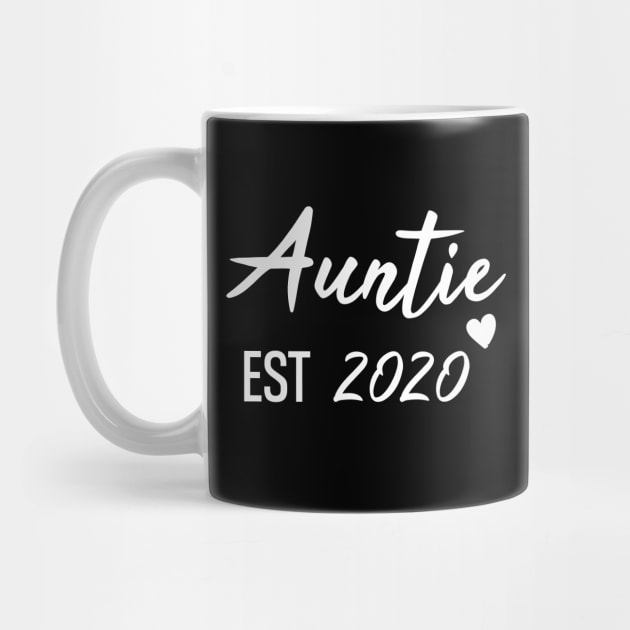 Auntie EST 2020- New Aunt Gifts, Proud Auntie Shirt, Auntie To be by Tee-quotes 